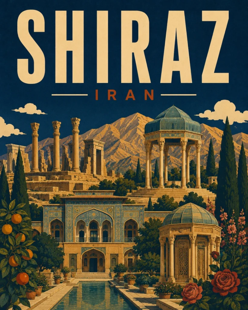 تصویری از مکان های تفریحی شیراز با استایل آرت دکو