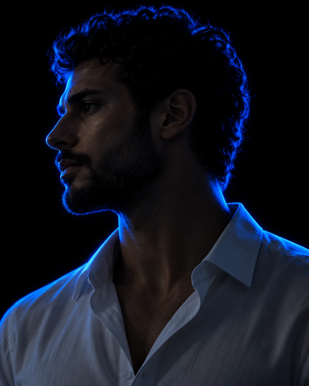 پرامپت پرتره نیم رخ سینمایی